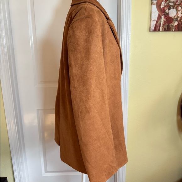 SHEIN Women's Tan Double-Breasted Jacket, size XL - Picture 2 of 7